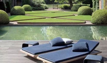 庭院，竹平薹。 